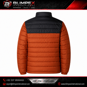 OEM High-Quality Custom Logo Mens Customized Color Block Puffer <b>Jacket</b> Lightweight Quilted Winter <b>Jacket</b> <b>with</b> <b>Zipper</b> <b>Pockets</b> - Product Image 4