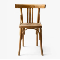 Chaise de salle à manger moderne en bois massif indonésien, finition naturelle, imperméable, pour restaurant et appartement, qualité export