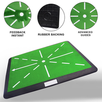 Tapis de Pratique de Golf Portable en Velours Vert Durable pour Intérieur et Extérieur, Idéal pour la Simulation de Train de Golf dans la Cour ou la Garage, Accessoire de Golf pour le Battement et le Putting