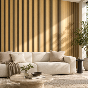 Panel de Pared de Listones de MDF con Revestimiento de Fieltro Negro, Decoración de Pared Interior Fluorescente Moderna que Absorbe el Sonido para Uso en Almacenes y Hogares - Product Image 5