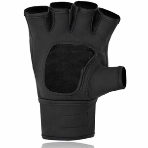 Custom Made 100% Leather Lace up Men's MMA <b>Gloves</b> New Logo Printed Grappling <b>Gloves</b> for Martial Arts and Boxing - Product Image 2