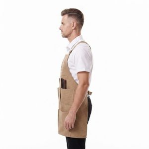Tabliers de Barbier en Cuir Personnalisables pour Salon de Coiffure – Tabliers de Coiffure Sans Manches pour Barbiers - Product Image 4
