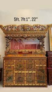 Armario Tradicional Tibetano de Madera Maciza con Diseño de Dragón, Mueble de Almacenamiento Duradero para Decoración del Hogar y Sala de Estar - Product Image 5