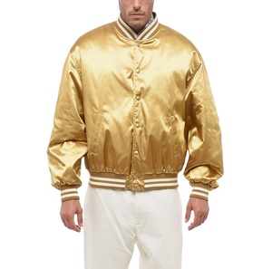 Chaqueta universitaria con botones personalizados para hombre de calidad superior, nueva y última moda, superchaqueta de satén de seda, Chaqueta larga fina de satén para hombre - Product Image 5