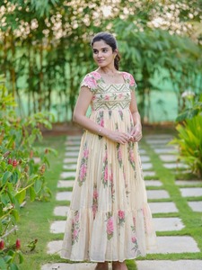 ชุดเดรสยาวลายดอกไม้สไตล์ลำลองน่ารักแฟชั่นใหม่ประจำฤดูร้อนปี 2026 ของ AARYA แบบหลวมสไตล์ตะวันตก แขนสั้น ซักได้ - Product Image 2