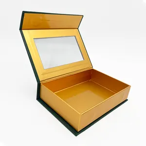 Benutzer definierte Windows-Boxen Geschenk verpackung Kekse Papier Clear Pvc Grazing Schokoladen deckel Magnetic Cupcake Tall Cake Box mit Fenster