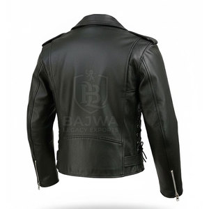 Biker Jacket Premium Leather Look Design With Durable Construction For Motorcycle Riding Casual Wear And Everyday Fashion Style - Product Image 2