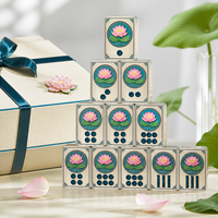 Jeu de tuiles de mahjong en résine époxy cristalline personnalisées, faites à la main, non toxiques, durables, écologiques, résistantes à l'eau, portables, pliables, 4/8