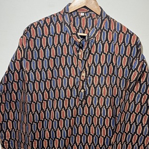 Trendy Men's Designer Long Kurta | 100% Cotton Full Sleeve | Ethnic Floral <b>Block</b> <b>Printed</b> Kurta - Product Image 2