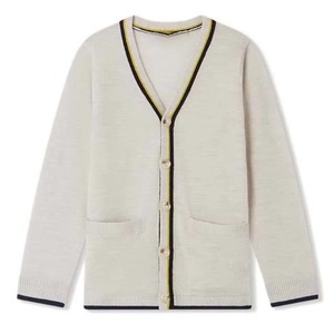 Custom Comfortable Unisex <b>Cardigan</b> Loose Knit Wool/Acrylic Top Outerwear V Neck Double Breasted <b>Thick</b> All Seasons - Product Image 1