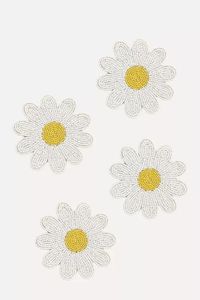 Sous-verres à thé de style floral, isolation inédite, décoration de bureau et cadeau d'accompagnement, style perles de riz, artisanat d'exportation - Product Image 4