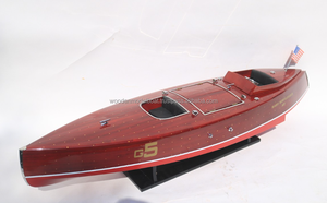 Gia Nhien Fabricant Design Personnalisé Bas quantité minimale de commande BABY BOOTLEGGER MODÈLE DE BATEAU EN BOIS-MODÈLE DE BATEAU EN BOIS-ARTISANAT - Product Image 6