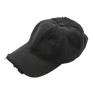 Casquettes de papa non structurées à 6 panneaux, 100 % coton, à visière incurvée, avec logo personnalisé, effet délavé et vieilli, style vintage - Product Image 3