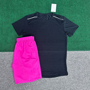 T-shirts et shorts de sport pour hommes de marque tendance, séchage rapide, respirants, hauts de fitness et vêtements de football, t-shirts de course et de sport à manches courtes - Product Image 4