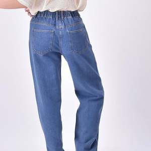 Pantalon en jean déchiré taille haute coupe droite en coton, coupe ample, délavé, respirant, séchage rapide, décontracté, hiver, unisexe - Product Image 5