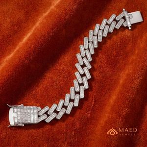 925 Sterling <b>Silver</b> Moissanite Bracelet Fashion Jewelry Floral Link Bracelet <b>for</b> Women <b>Men</b> Elegant Gift New York City Style Fine - Product Image 5