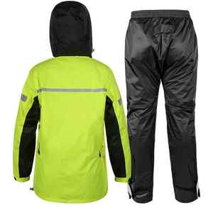 Traje Impermeable Universal para Adultos, Chaqueta Verde Lima, Pantalones Negros, Material de Nailon, para Senderismo, Camping y Uso Casual al Aire Libre - Product Image 6