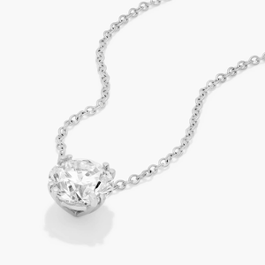 Collier en argent sterling 925 avec diamant moissanite, collier élégant en bijoux fins, pendentif diamant de luxe, cadeau pour femmes - Product Image 3