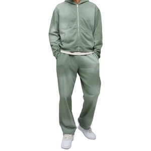 Custom Design Windproof Plus Size Solid Acid Washed Breathable Winter <b>Tracksuits</b> Private Label Outdoor Polyester/Cotton - Product Image 5