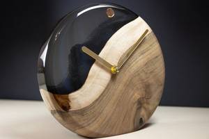 Wooden Desk Table <b>Clocks</b> With Marble Piece Analog With Simply Design for Living Room Bedroom With Customized Color and Sizes - Product Image 4