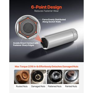 Set di chiavi a bussola da 44 pezzi con attacco da 3/8 di pollice, metrico e SAE, profonde e basse, kit di attrezzi per meccanici con accessori per riparazioni domestiche - Product Image 3