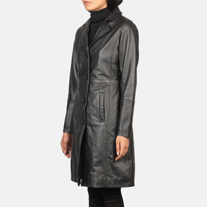 Abrigo Largo de Cuero Estilo Moderno para Mujer, Chaqueta Casual Elegante, Abrigo de Invierno Cálido y Largo, Ropa Exterior de Moda para Damas - Product Image 1