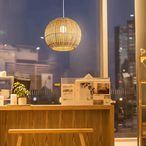 Handwoven Bamboo Pendant Light for Home <b>Decoration</b> Hotels Cafes and Hospitality Interior <b>Lighting</b> - Product Image 4