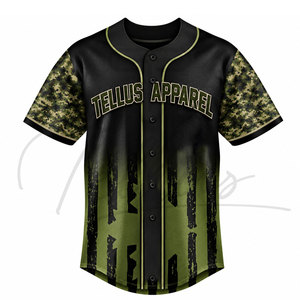 Maillot de baseball personnalisé de haute qualité, respirant, séchage rapide, pour hommes adultes, vente en gros - Product Image 1