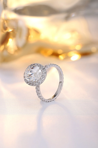Bague de fiançailles pour femme en platine avec diamant taille ovale, style classique, diamants certifiés GIA - Product Image 4