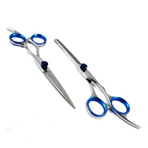 Nouvel arrivage : Kit d'outils de coiffure professionnel droitier en acier inoxydable – Ciseaux de barbier à pointe droite, tranchants et durables - Product Image 3