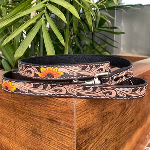 Laisse de chien en cuir usiné à la main de luxe avec poignée laisse en cuir véritable de haute qualité pour chiot - Product Image 3