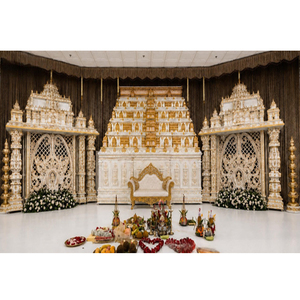 Grand Mandap Rajagopuram pour mariage indien du sud, Mandap tendance sur le thème de Manavarai pour mariage, aux prix de gros du fabricant - Product Image 1