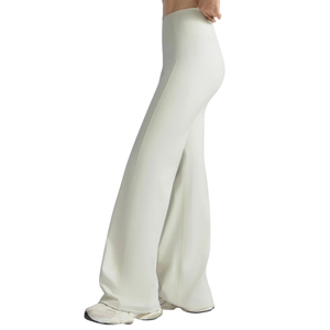 Ensemble de vêtements de sport blancs pour femmes, haut court et leggings évasés, pour yoga, gym, fitness, vêtements de sport, vente en gros, fabricant OEM - Product Image 2