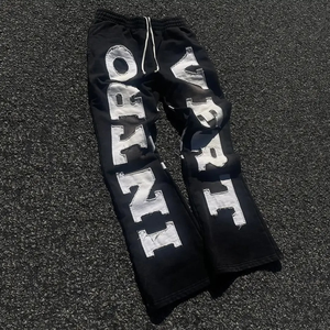 Pantalones Deportivos Bordados Saint para Hombre, Cintura Elástica con Cordón, Pantalones Casuales de Punto, Transpirables, Ligeros, Estilo Urbano - Product Image 5