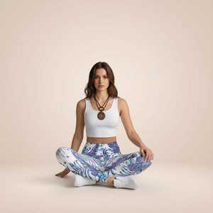 High Waist Ladies Tights-New Workout Sports <b>Leggings</b> <b>Lace</b> Decoration Elastic Waist for Gym Fitness Yoga Wholesale Running Pants - Product Image 3
