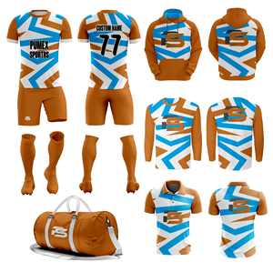 Camiseta de Entrenamiento de Fútbol y Conjunto de Uniforme de Fútbol Personalizados con Transferencia Térmica, Transpirables, de Secado Rápido, 100% Poliéster - Product Image 1