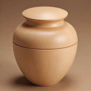 Wooden Ash Urn <b>Keepsake</b> Cremation Urn Round <b>Memorial</b> Container for Cemetery Grave Use - Product Image 1