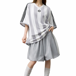 Vestido Deportivo de Fútbol Americano a Rayas para Mujer, Talla Grande, Cuello en V, Poliéster Transpirable, Personalizable para Equipos, MOQ Bajo, Proveedor OEM al por Mayor, EE. UU. - Product Image 4