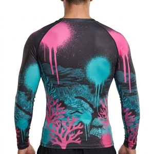 T-shirt de compression à manches longues pour homme, style Bape, vêtements de sport, fitness, athlétisme - Product Image 2