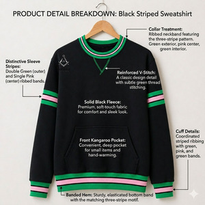HMR Alfa |   Kapa |   Sudadera Larga de Invierno para Mujer, Personalizada con Bordado de Hermandad, de Poliéster/Algodón Afelpado - Product Image 6