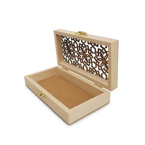Caja de Regalo de Bambú de Alta Calidad para Regalos y Almacenamiento |   Caja Multiusos para Joyas con Opción de Logotipo Personalizado (8x4x2 Pulgadas) - Product Image 3