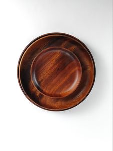 Assiettes de service, vaisselle de style indien faite à la main, assiettes à collation, assiettes en bois - Product Image 5