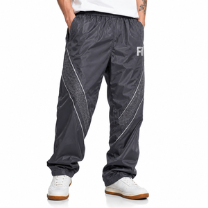 Men's Black Custom Reflective Windbreaker Jacket and Pants Lightweight Hooded Running Tracksuit OEM <b>Hoodies</b> men's jackets USA - Product Image 4