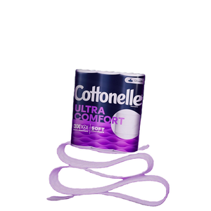 Cottonelle ®   Papel higiénico UltraComfort, 3" x 3-7/8", blanco, 268 hojas por rollo, paquete de 12 rollos - Product Image 3