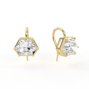 POOJA <b>DIAMOND</b> 14K 18K Gold IGI Certified Lab Grown <b>Diamond</b> 4ct Hexagon Cut Geometric <b>Dangle</b> <b>Earrings</b> Fine Jewelry Luxury Ear - Product Image 4