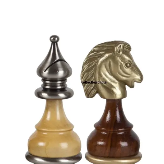 פליז חתיכות שחמט עם 2 מלכות נוספות כסף עתיק/חתיכות שחמט מועמד מתכתי (4.25 אינץ ') משחקים למבנים