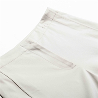 Culottes blanches taille haute pour femme, coupe ample, longueur genou, jambe large, en coton respirant, style décontracté d'été, devant plat, taille élastique