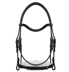 Kekang Kuda Kulit Hitam dengan Hiasan Kristal di Bagian Mahkota dan Tali Hidung TAK Equestrian HB1902 Ukuran Penuh - Product Image 2