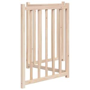 ประตูไม้สนแท้ขนาด 59.1 นิ้ว สำหรับสัตว์เลี้ยง แบบพับได้ 3 บาน พร้อมคอกกั้น - Product Image 5