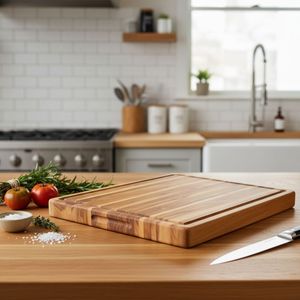 Tabla de Cortar de Bambú, Tabla de Picar para Cocina, Duradera, Ecológica, Resistente a los Olores, Segura para Alimentos, para Carne, Verduras, Frutas, Uso Doméstico - Product Image 5